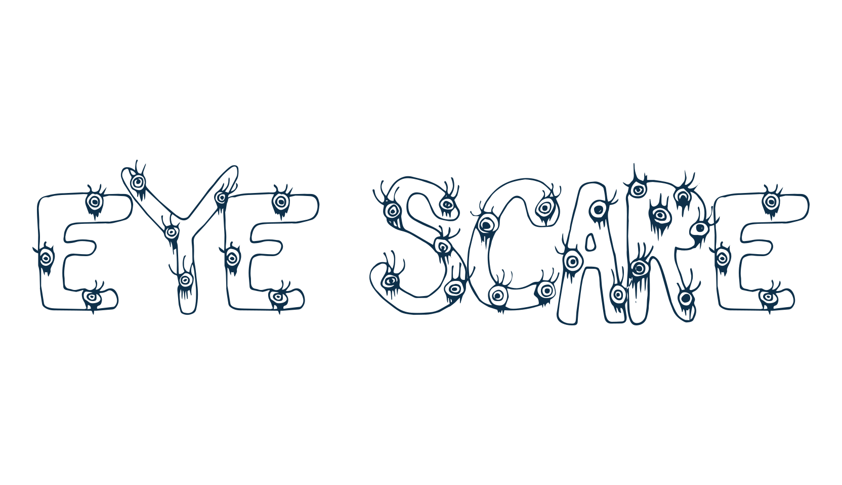 Eye Scare, fancy decorative font preview