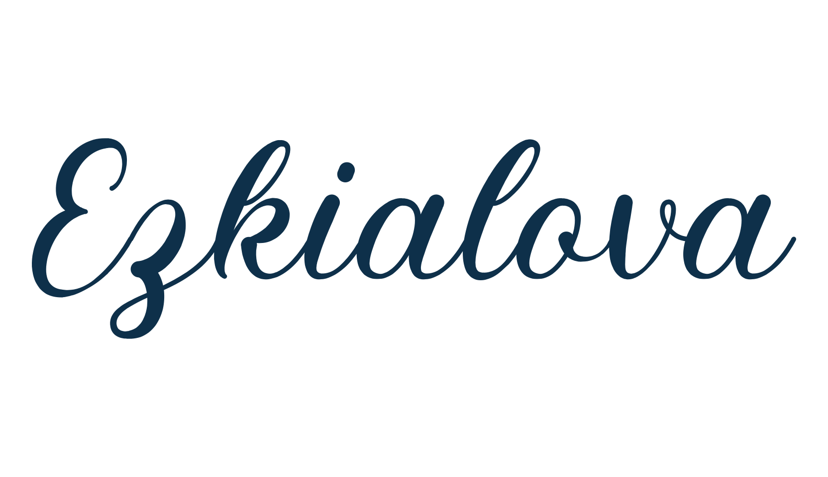 Ezkialova, script calligraphy fancy decorative font preview