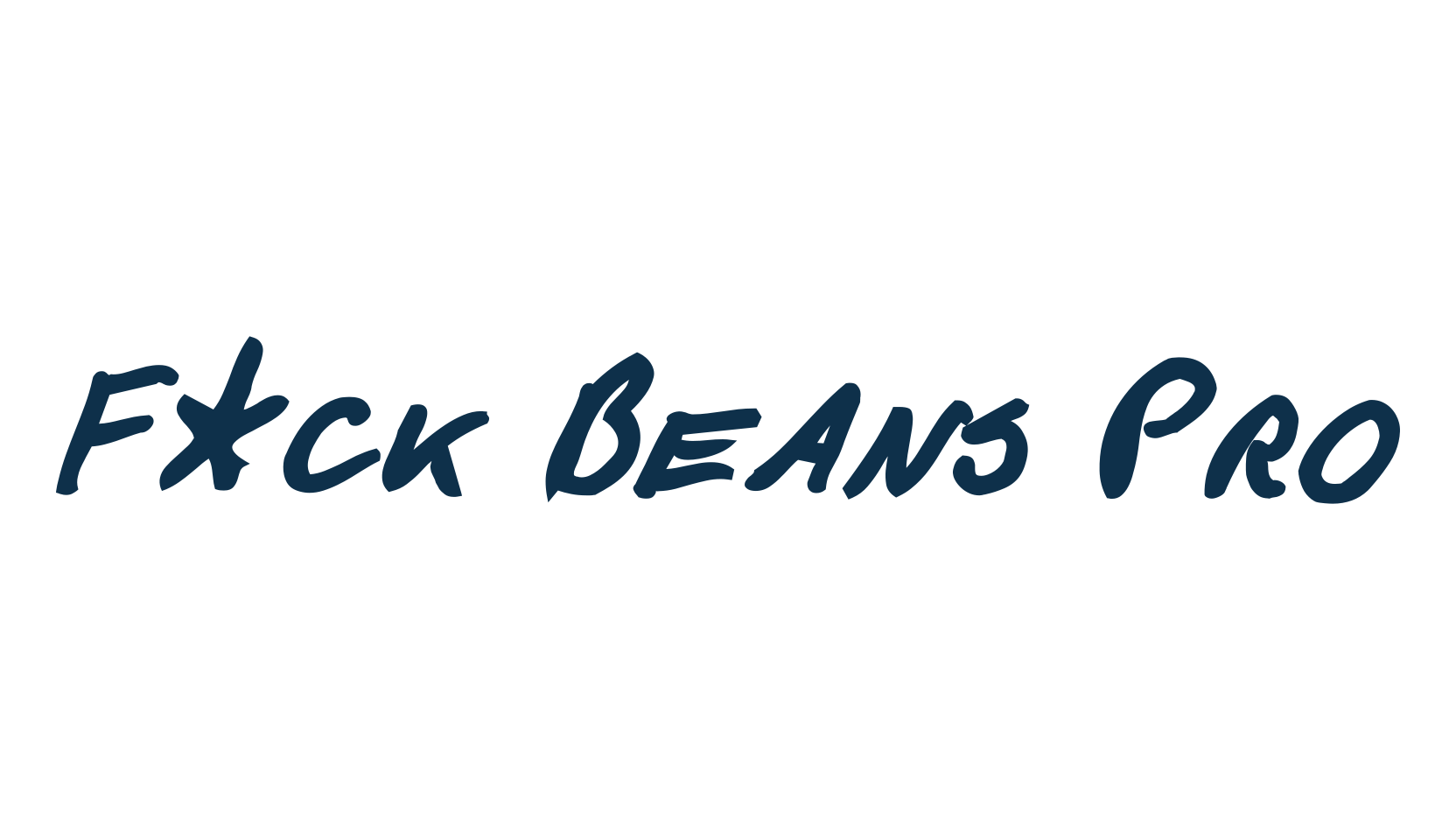 F*ck Beans Pro, handwriting font preview