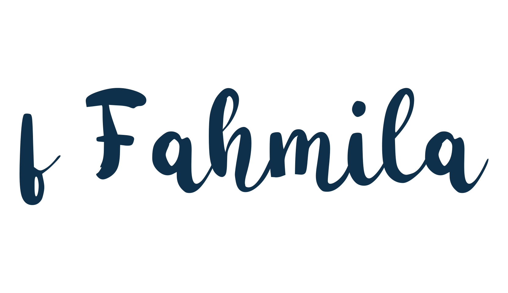 f Fahmila, script brush fancy decorative calligraphy font preview