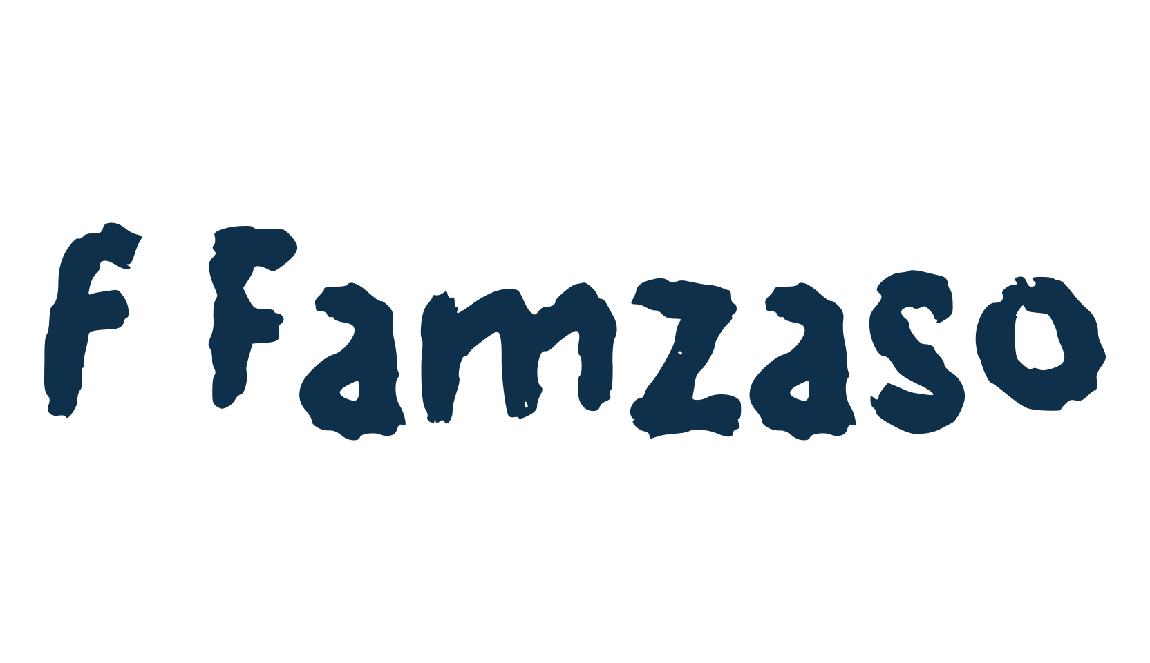 f Famzaso, trash font preview