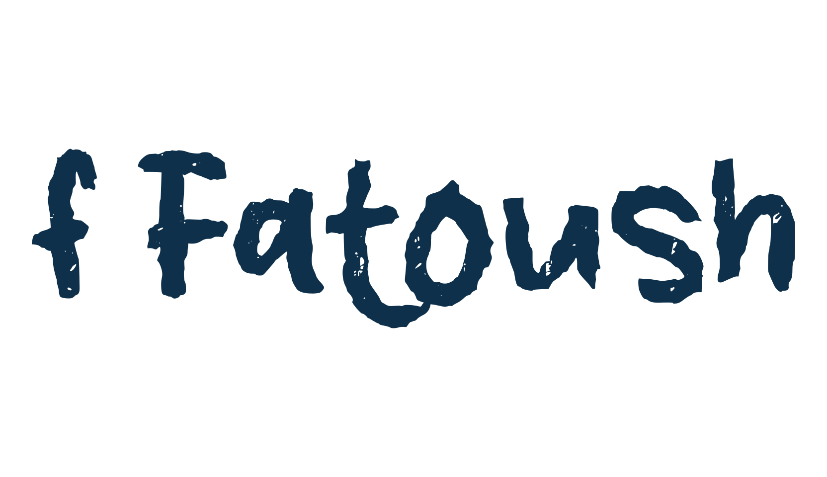 f Fatoush, script brush fancy decorative calligraphy font preview