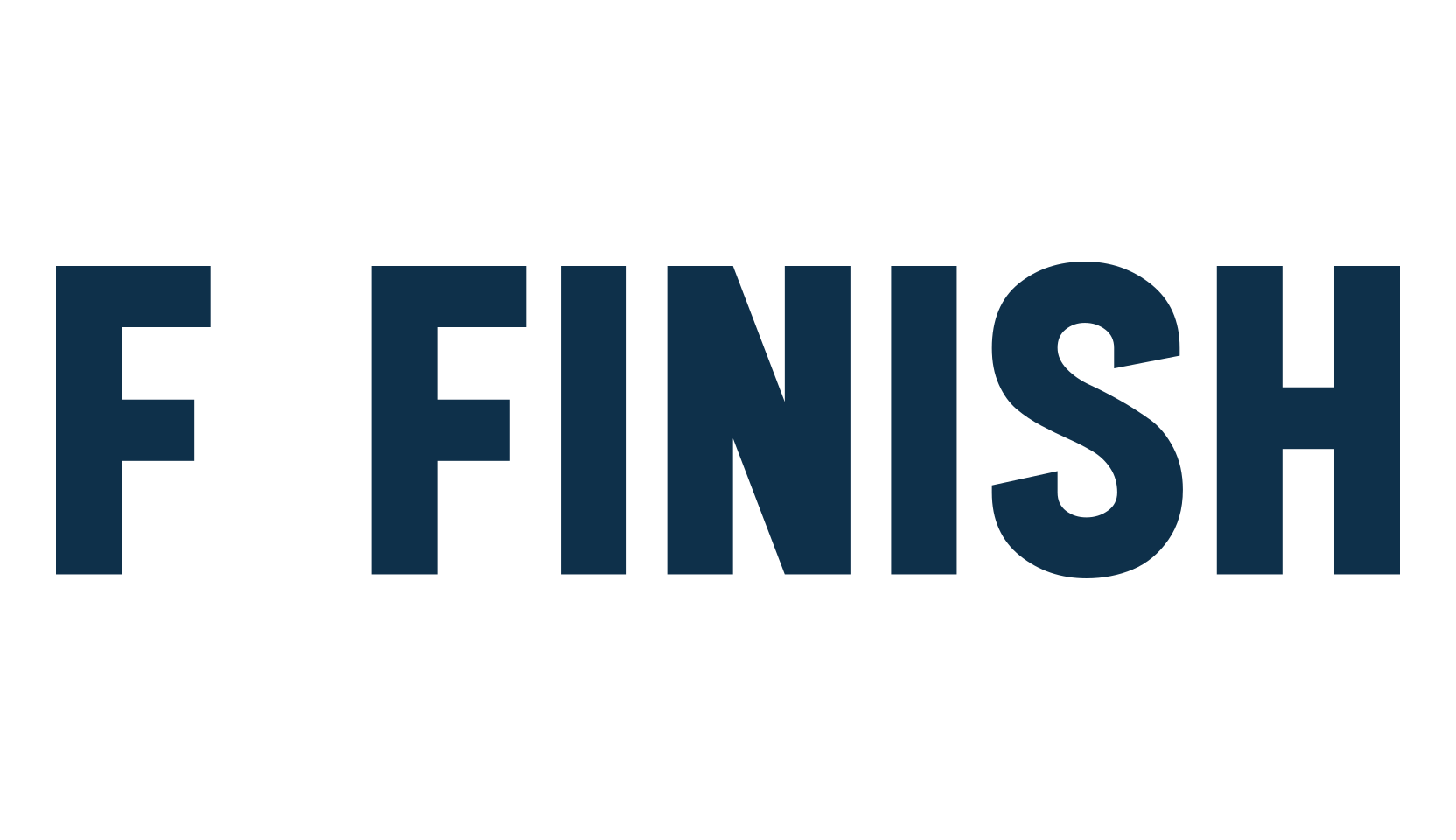 f Finish, sans serif font preview
