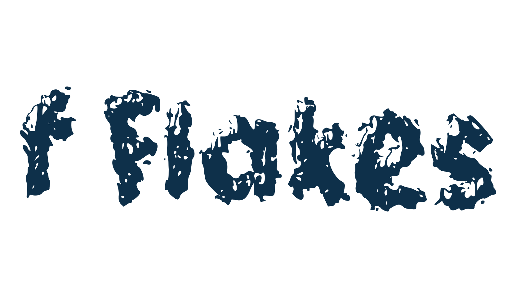 f Flakes, fancy destroy decorative font preview