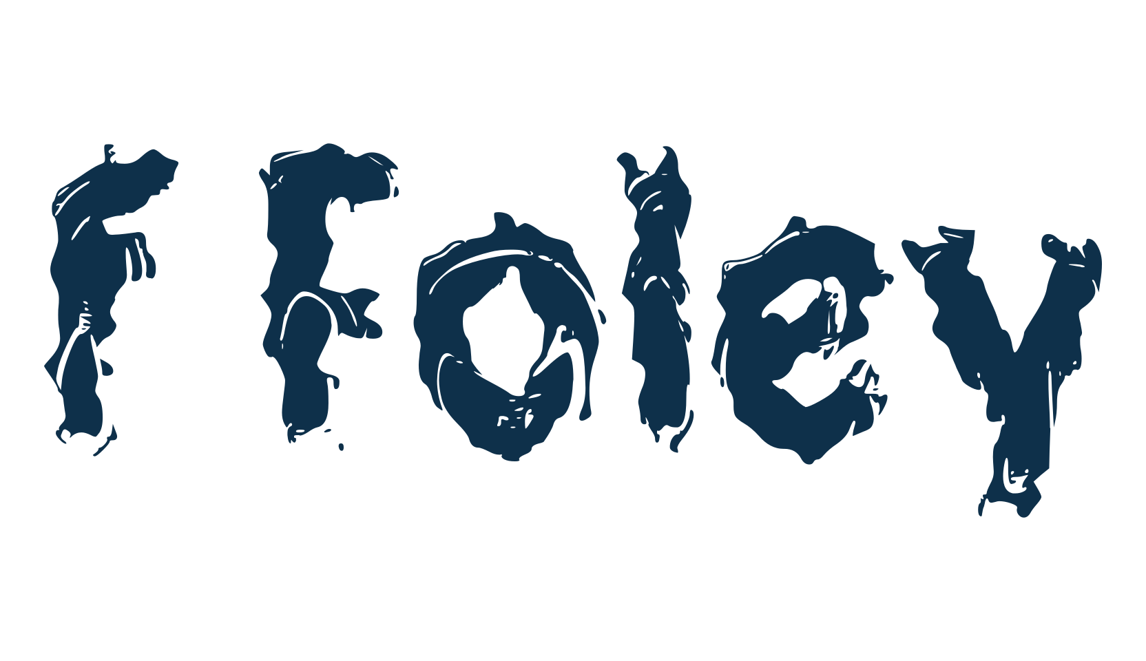 f Foley, fancy eroded decorative font preview