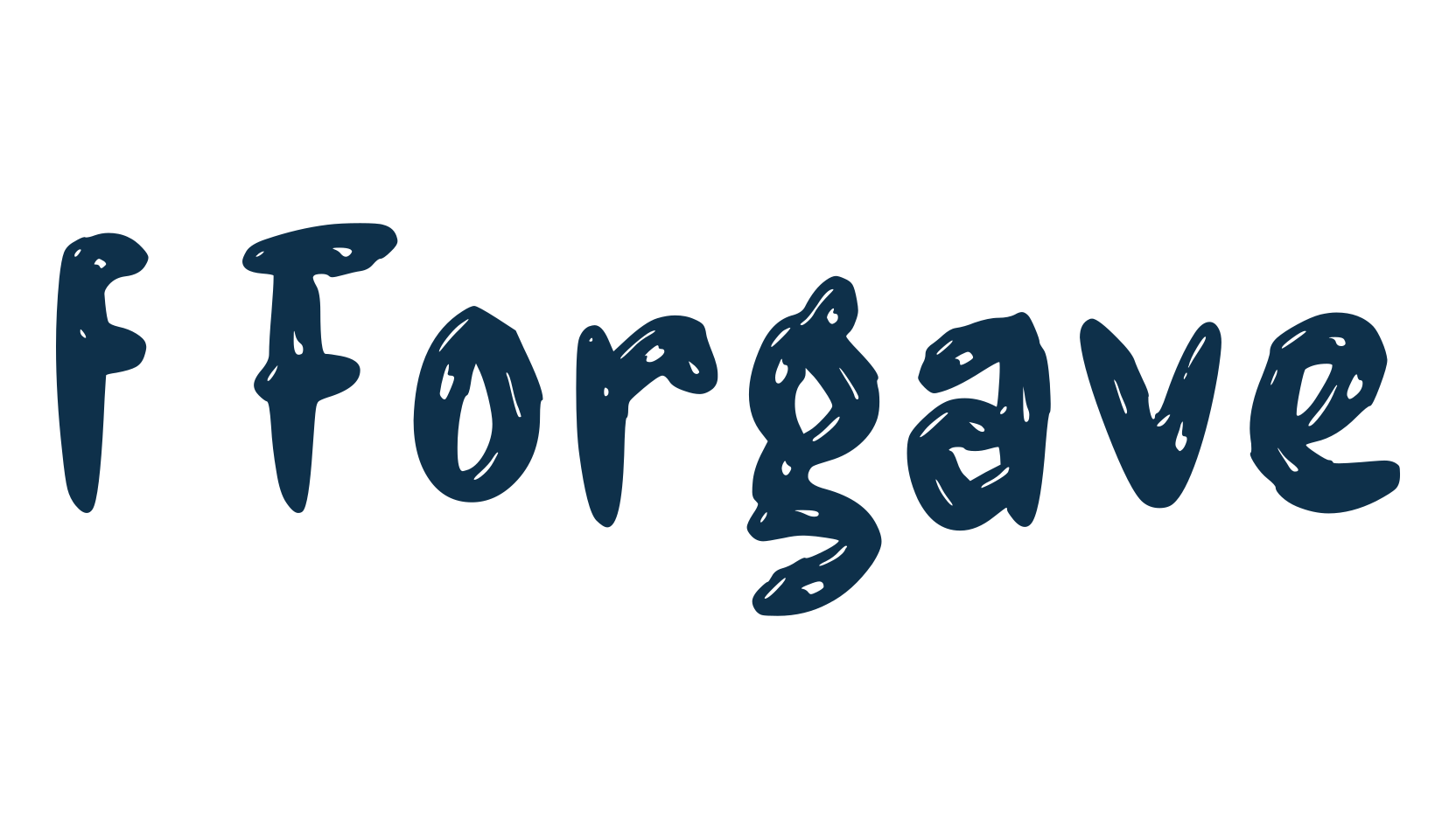 f Forgave, various font preview