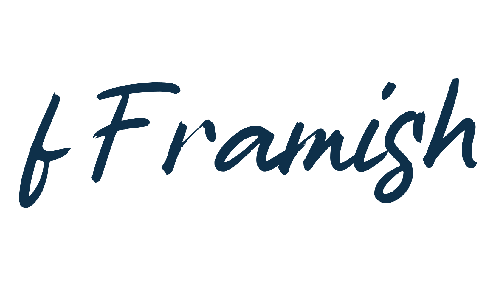 f Framish, script brush fancy decorative calligraphy font preview