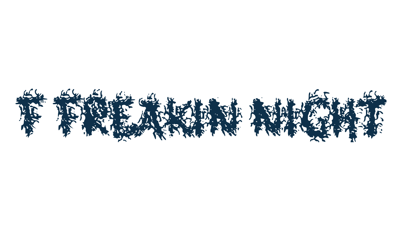 f Freakin Night, halloween font preview