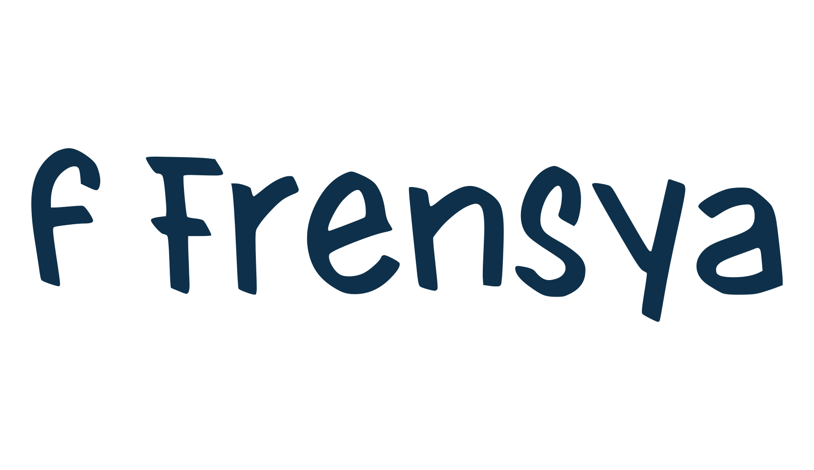 f Frensya, fancy cartoon decorative font preview