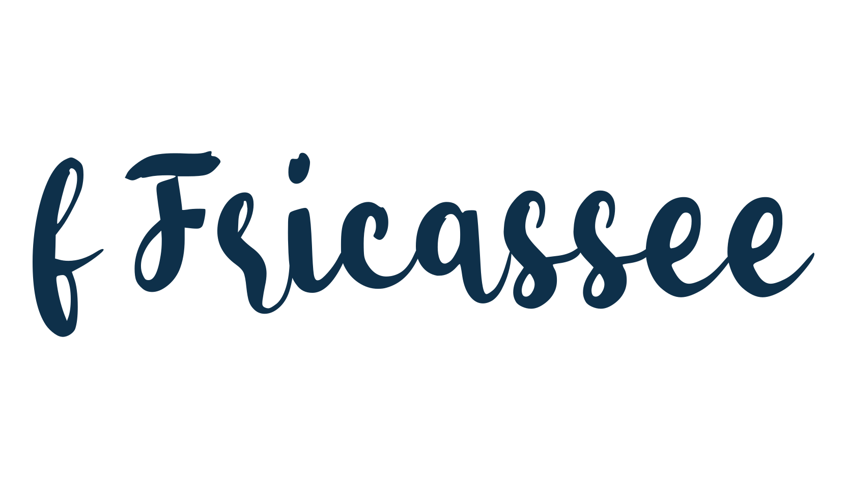 f Fricassee, brush font preview