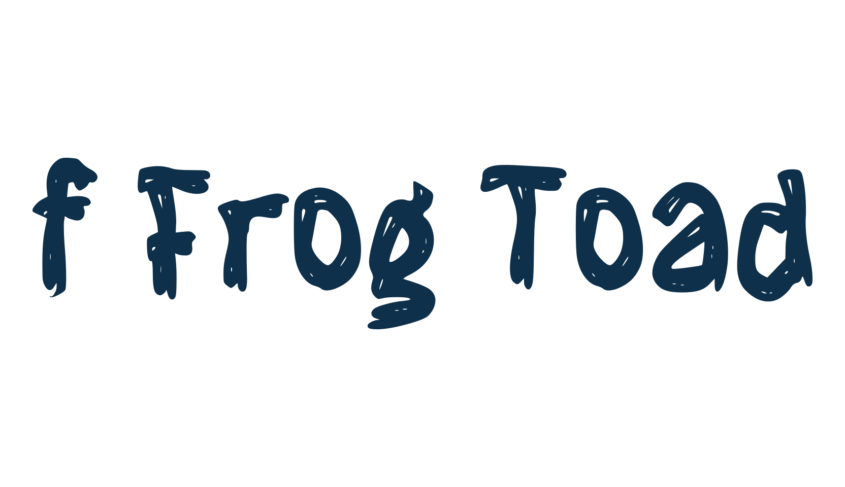 f Frog Toad, fancy various decorative font preview