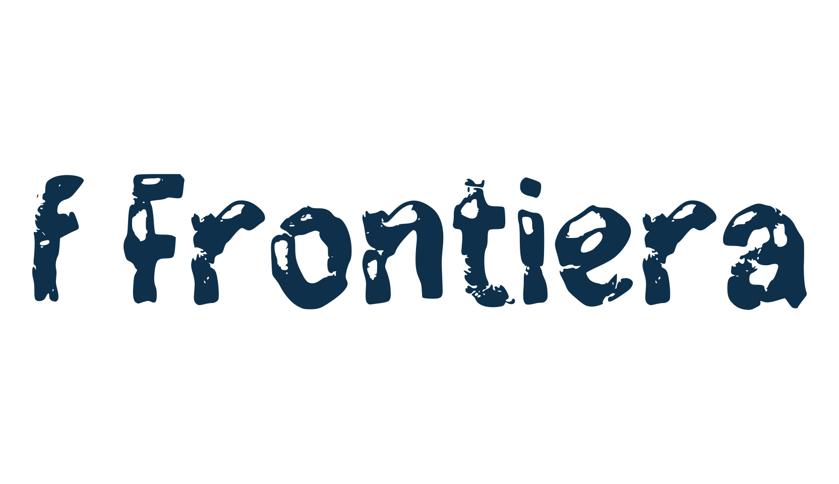 f Frontiera, fancy eroded decorative font preview