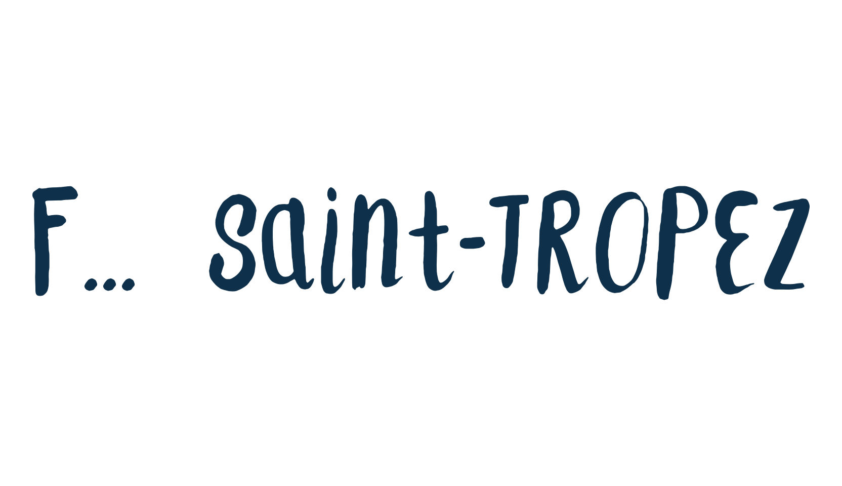 F... Saint-Tropez, brush font preview