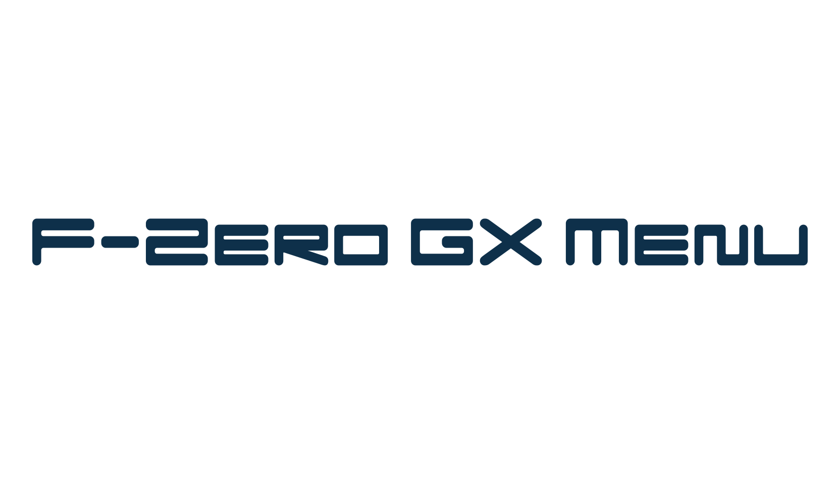 F-Zero GX Menu, techno square sci-fi font preview