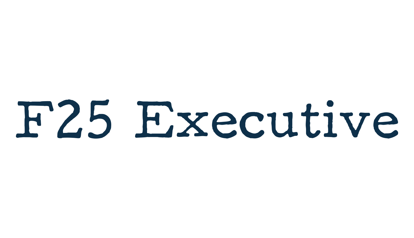 F25 Executive, typewriter font preview