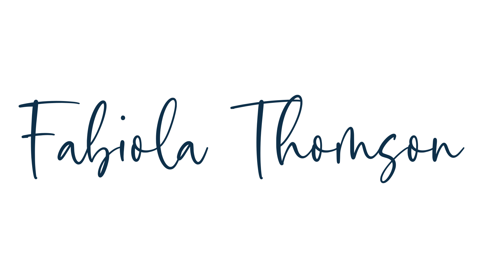 Fabiola Thomson, handwriting font preview