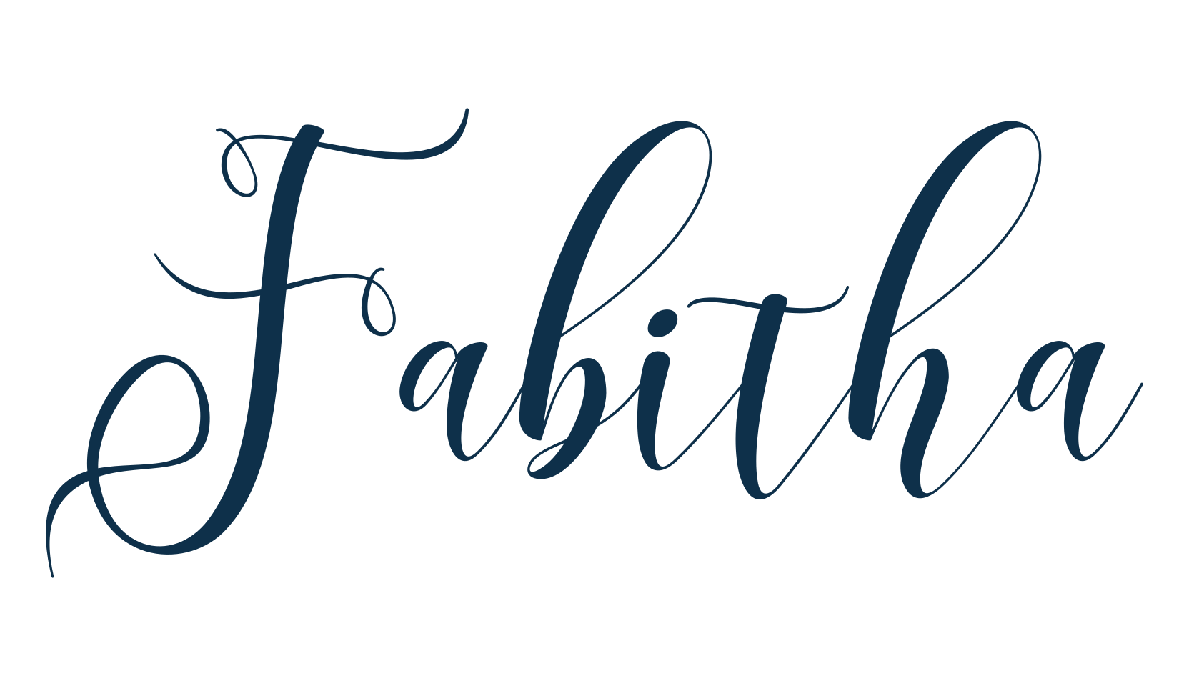Fabitha, script calligraphy fancy decorative font preview