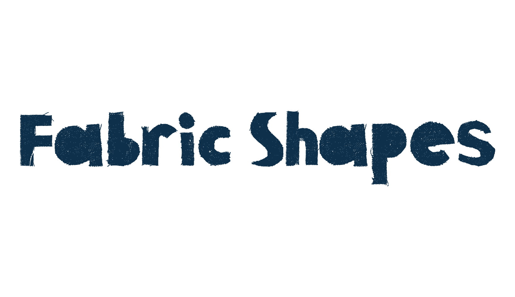 Fabric Shapes, fancy various decorative font preview