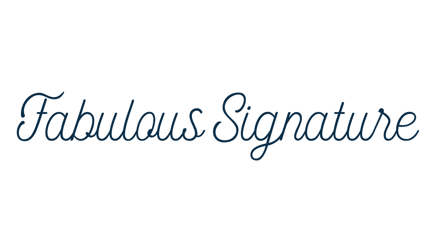 Fabulous Signature, fancy decorative font preview