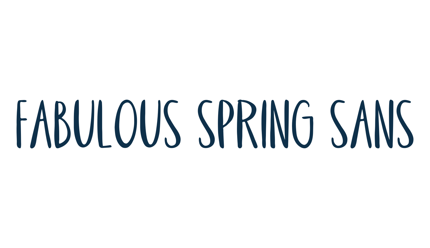 Fabulous Spring Sans, fancy cartoon decorative comic font preview
