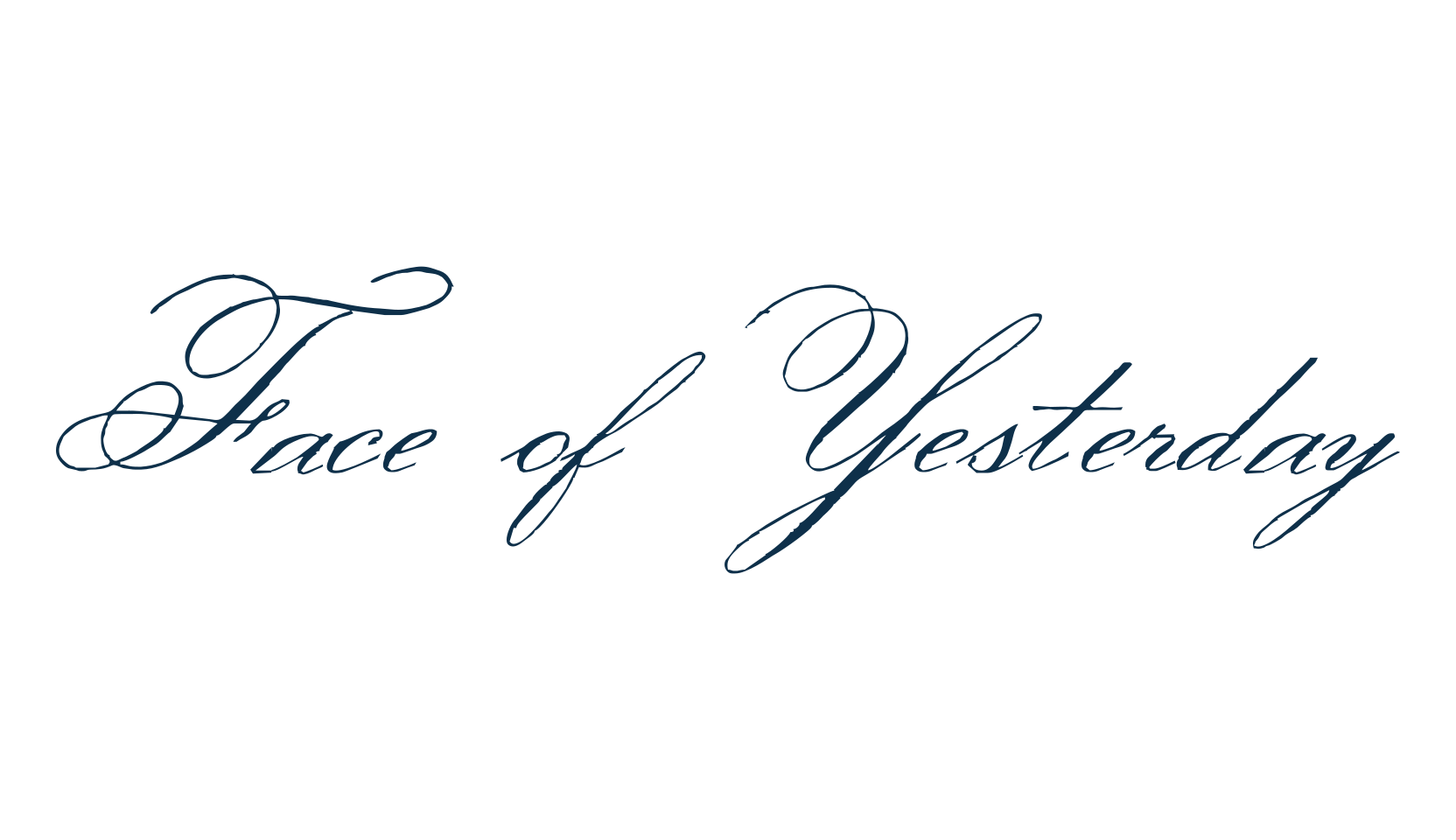 Face of Yesterday, script calligraphy fancy decorative font preview