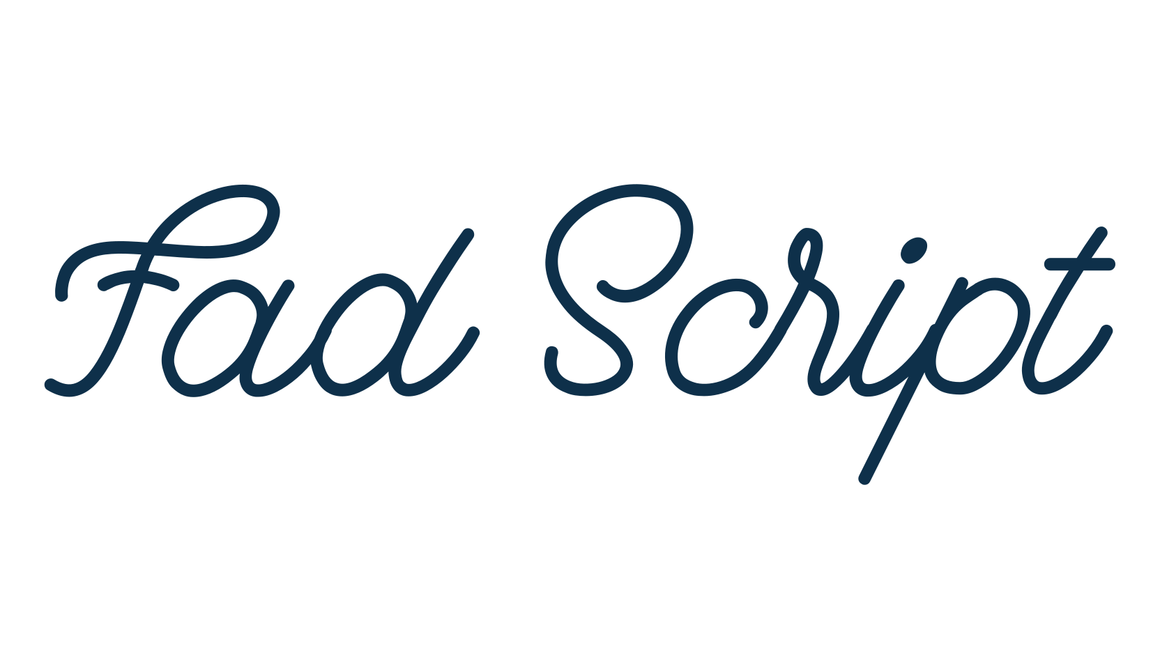 Fad Script, fancy various decorative script calligraphy font preview
