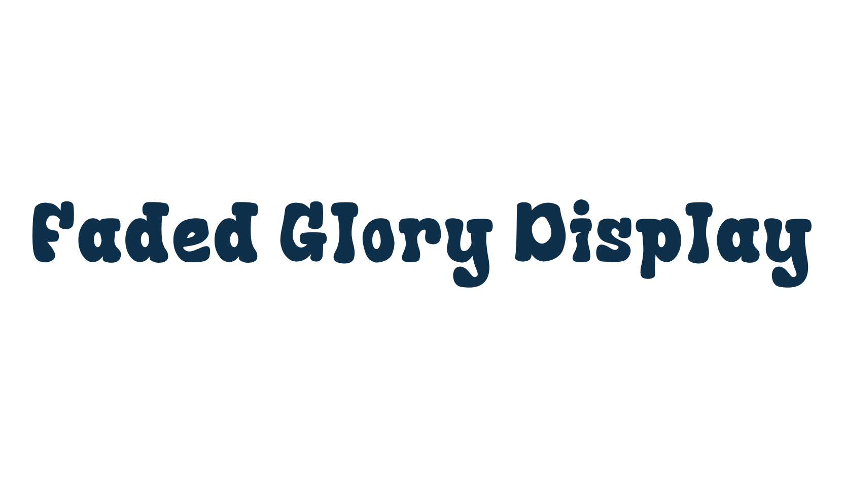 Faded Glory Display, fancy groovy decorative font preview