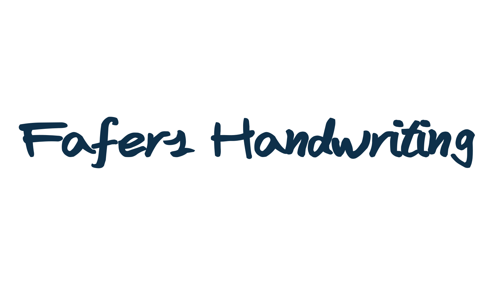 Fafers Handwriting, script handwritten fancy decorative calligraphy font preview