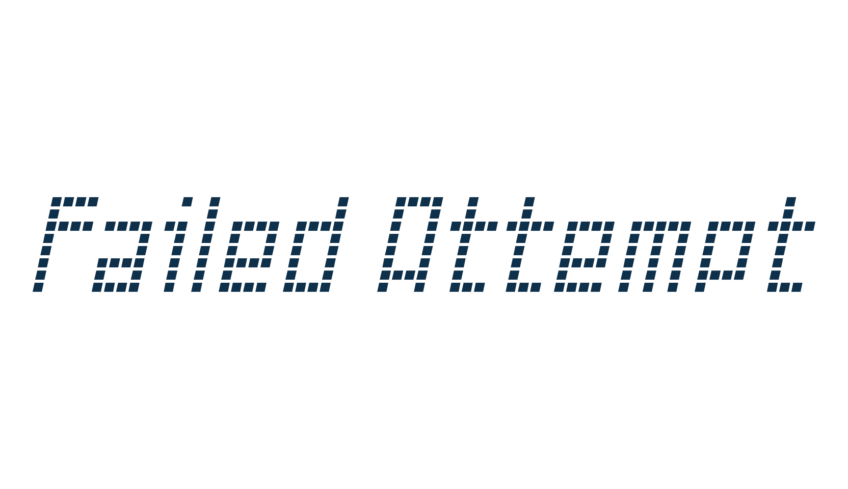 Failed Attempt, lcd font preview