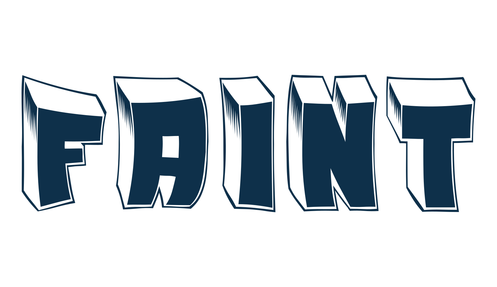 Faint, various font preview