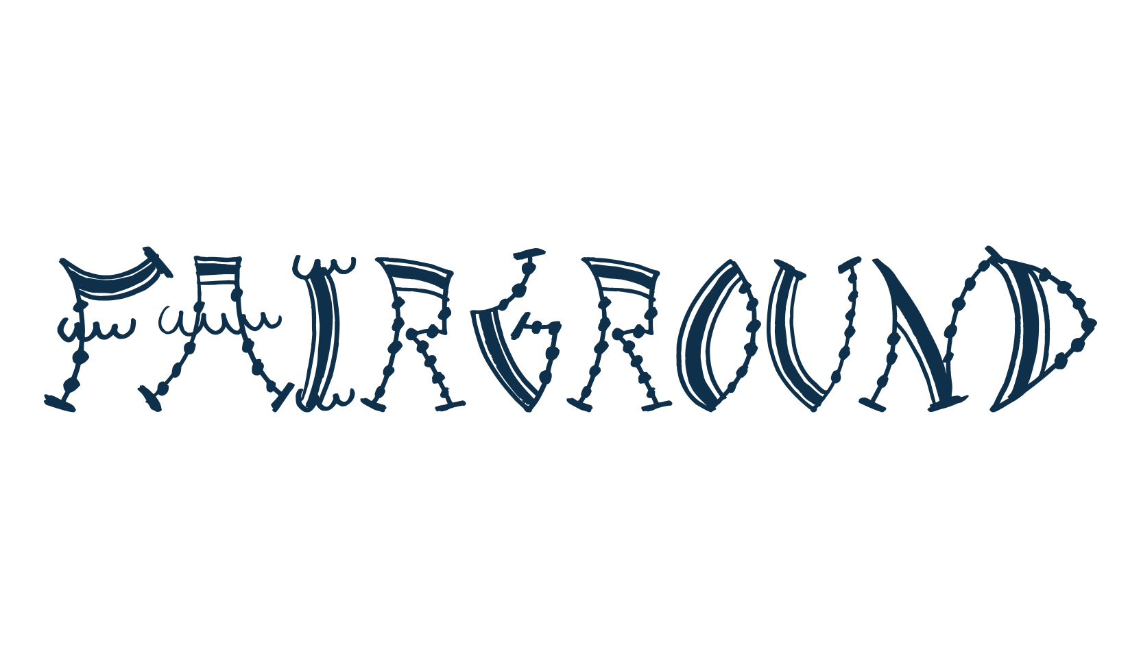 Fairground, fancy decorative font preview