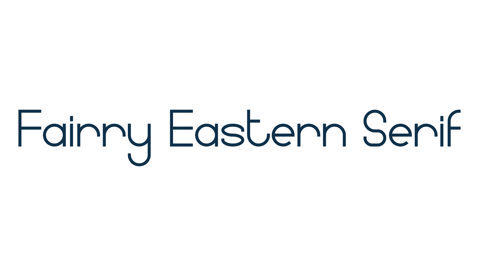 Fairry Eastern Serif, sans serif font preview