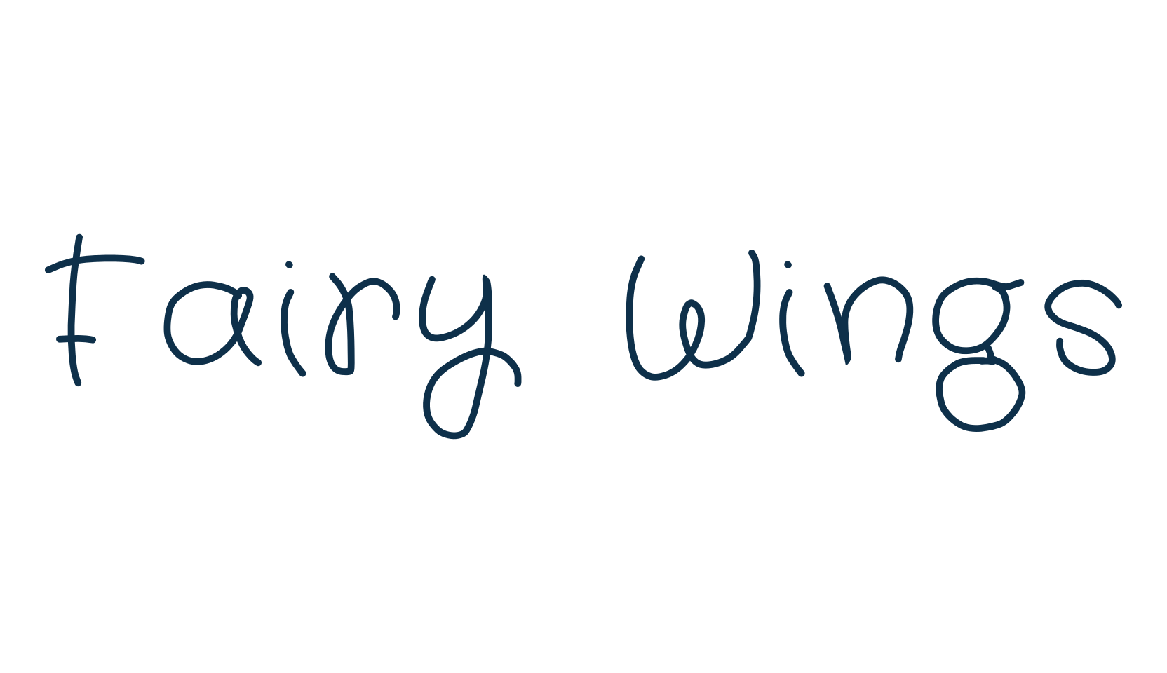 Fairy Wings, handwriting font preview