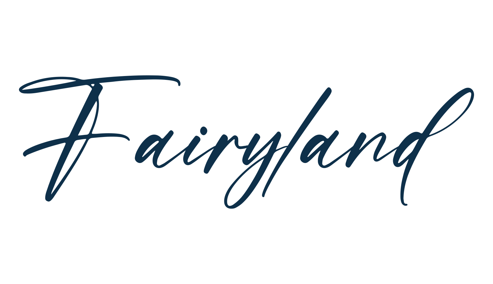 Fairyland, script handwritten fancy decorative calligraphy font preview