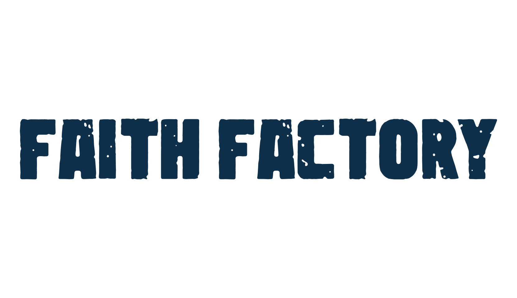 Faith Factory, eroded font preview
