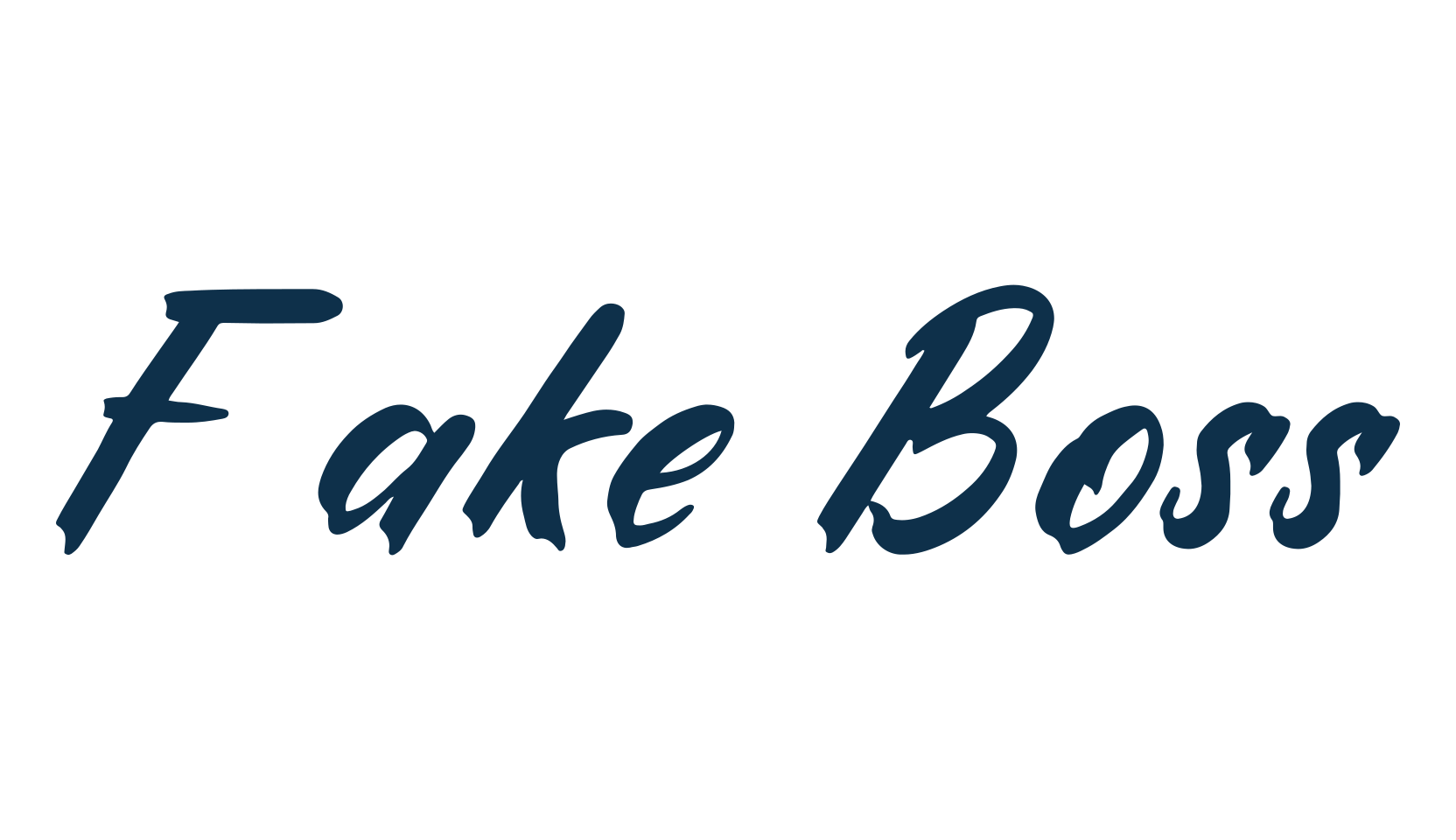 Fake Boss, handwriting font preview