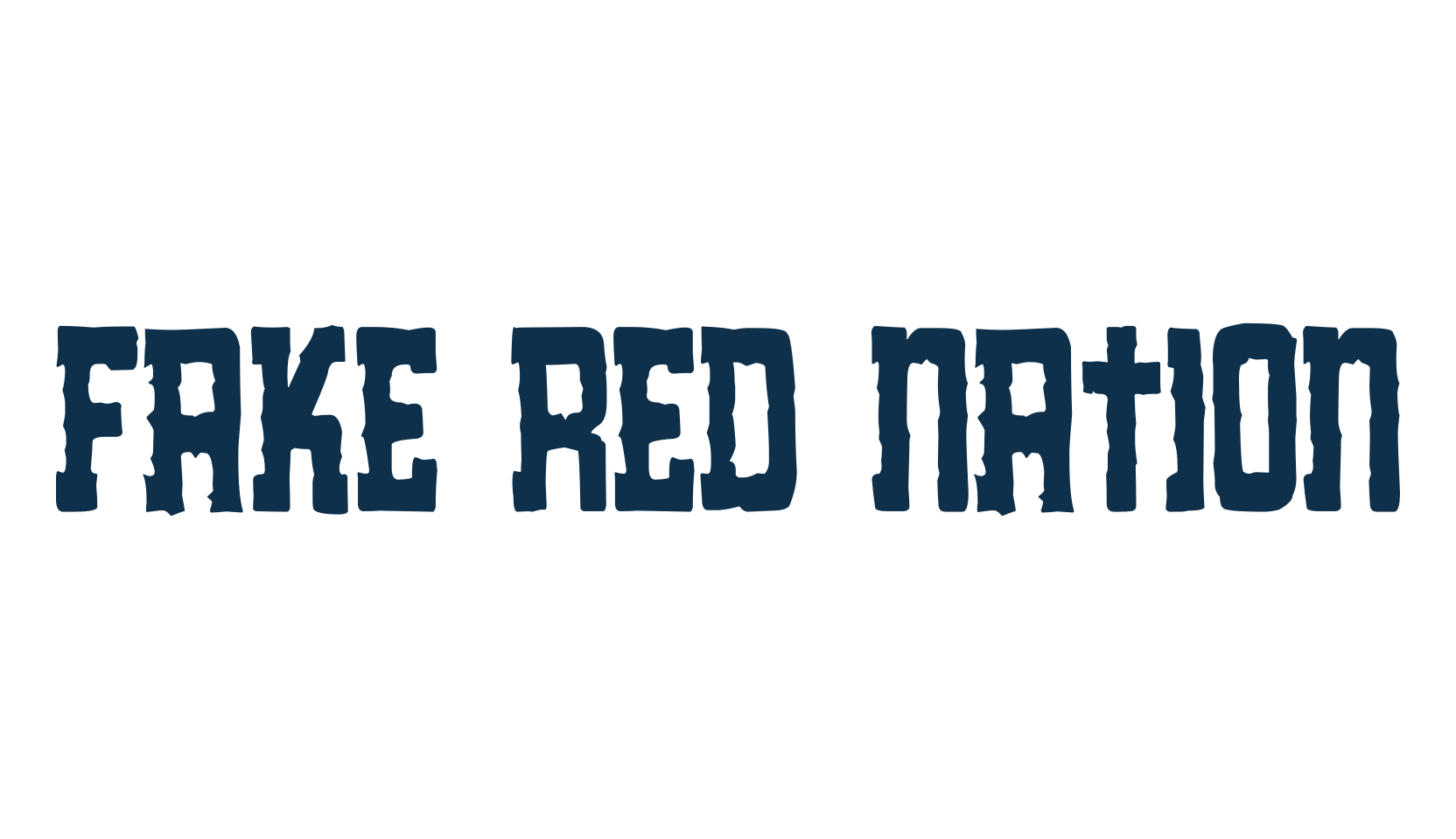 Fake Red Nation, fancy eroded decorative font preview