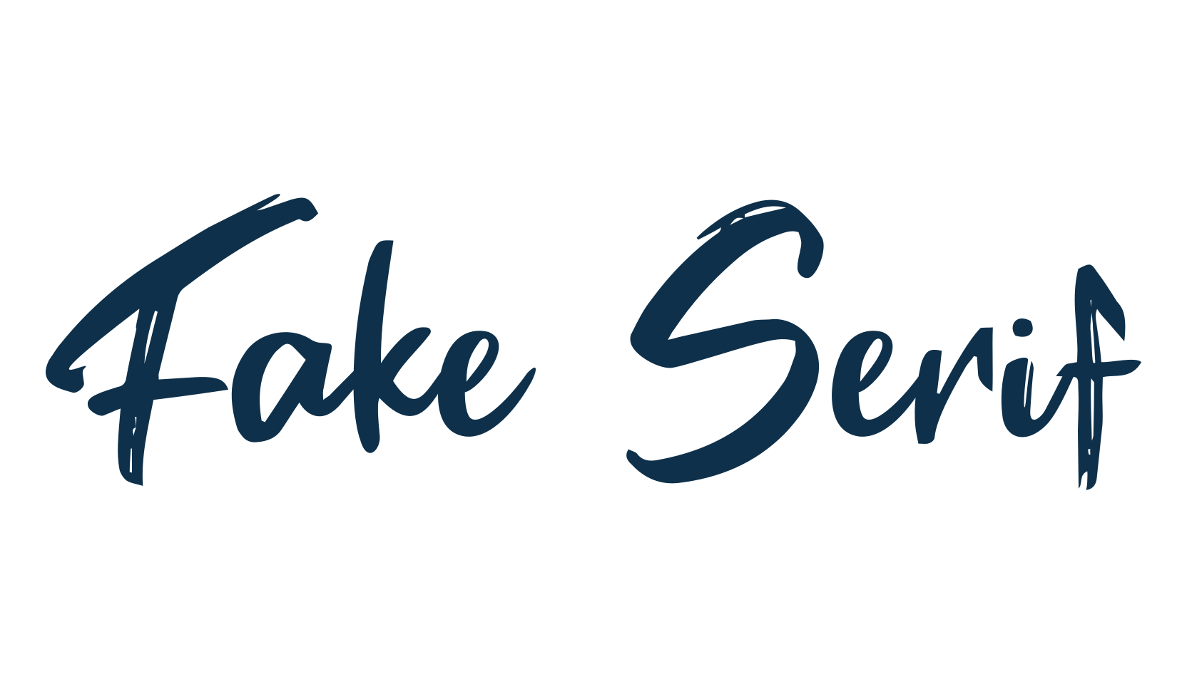 Fake Serif, brush font preview
