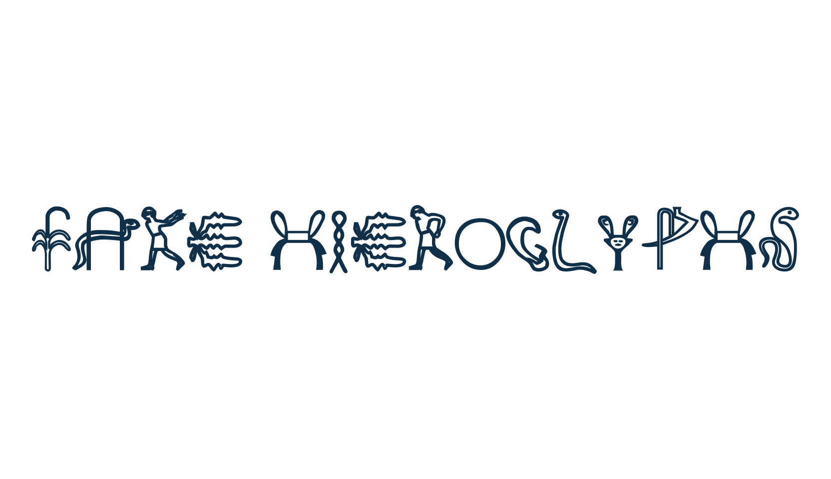 Fake Hieroglyphs, fancy various foreign look font preview