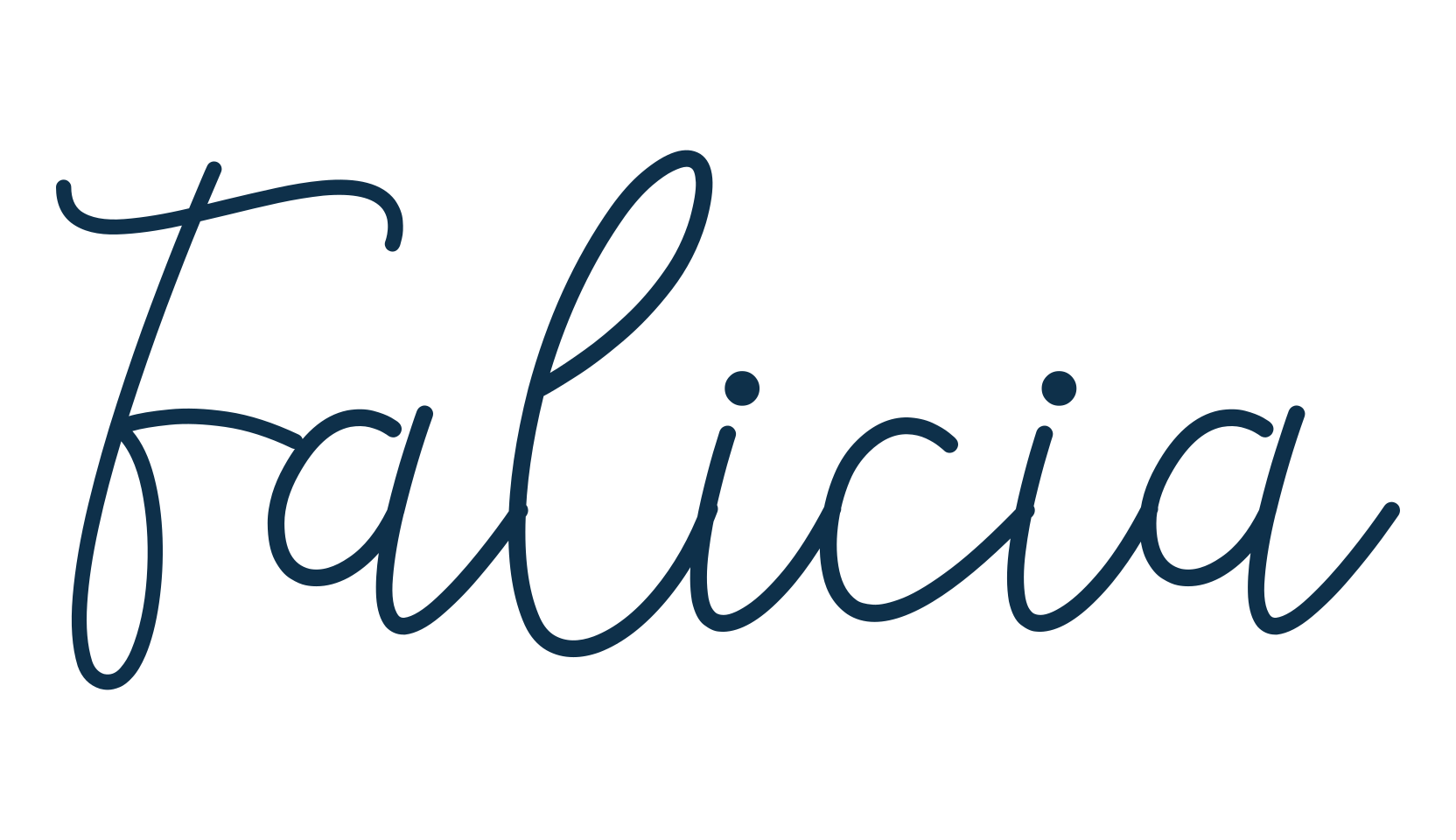 Falicia, script handwritten fancy decorative calligraphy font preview