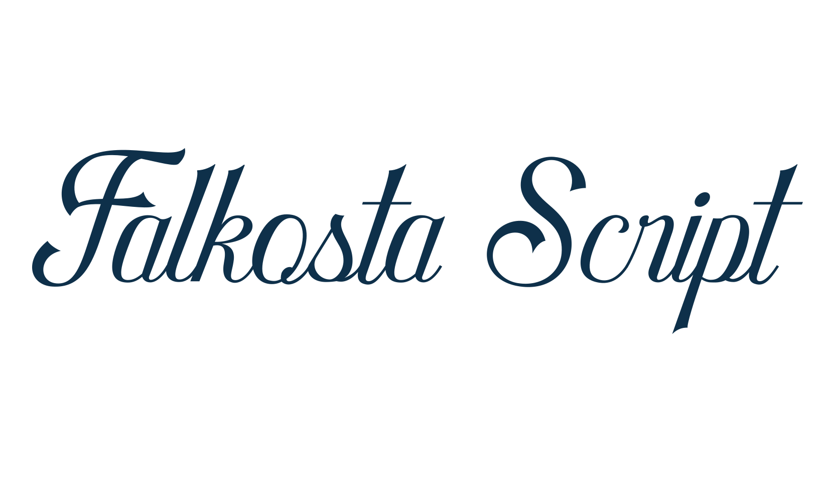 Falkosta Script, script calligraphy fancy decorative font preview
