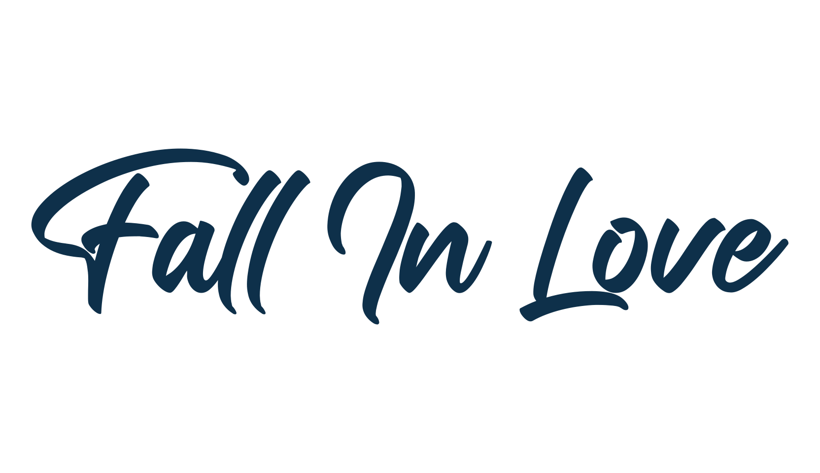 Fall In Love, handwriting font preview