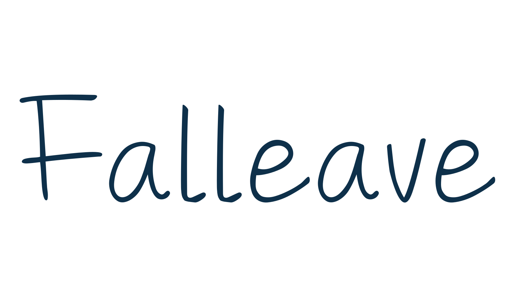 Falleave, handwriting font preview