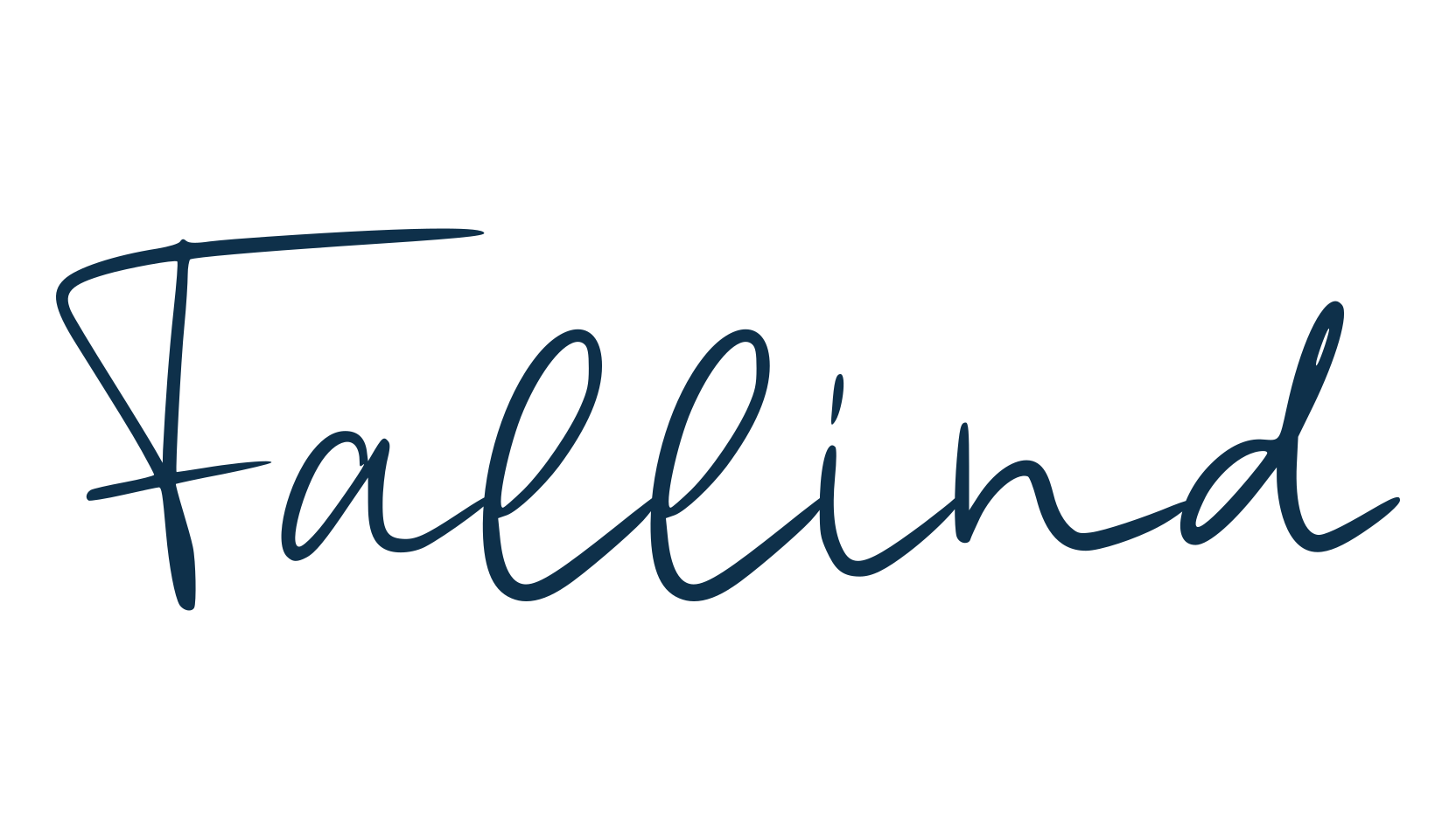 Fallind, handwriting font preview