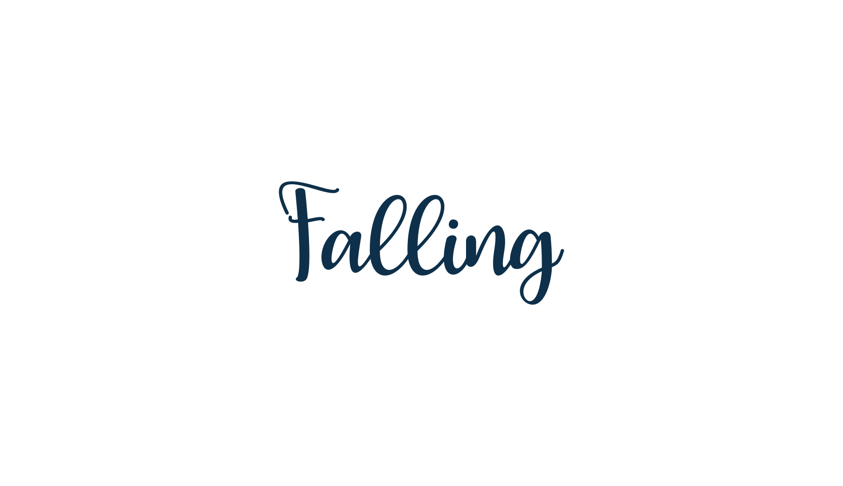 Falling, handwriting font preview