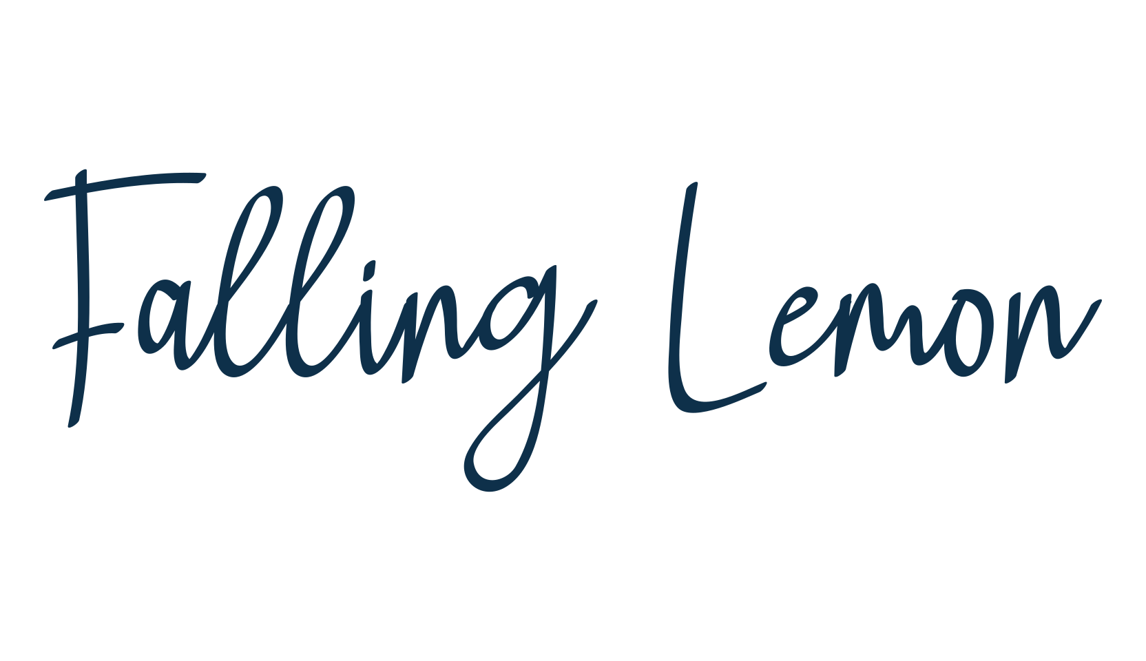 Falling Lemon, handwriting font preview