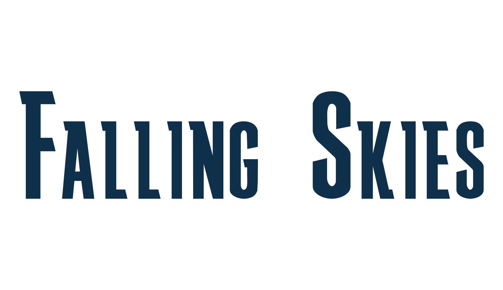 Falling Skies, techno sci-fi font preview