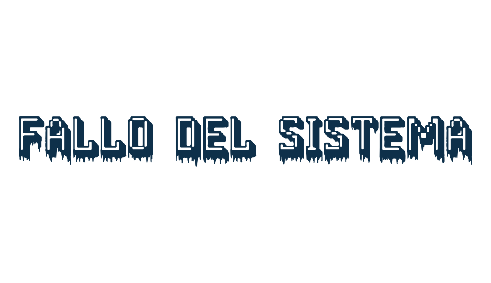 Fallo del Sistema, fancy various techno sci-fi font preview