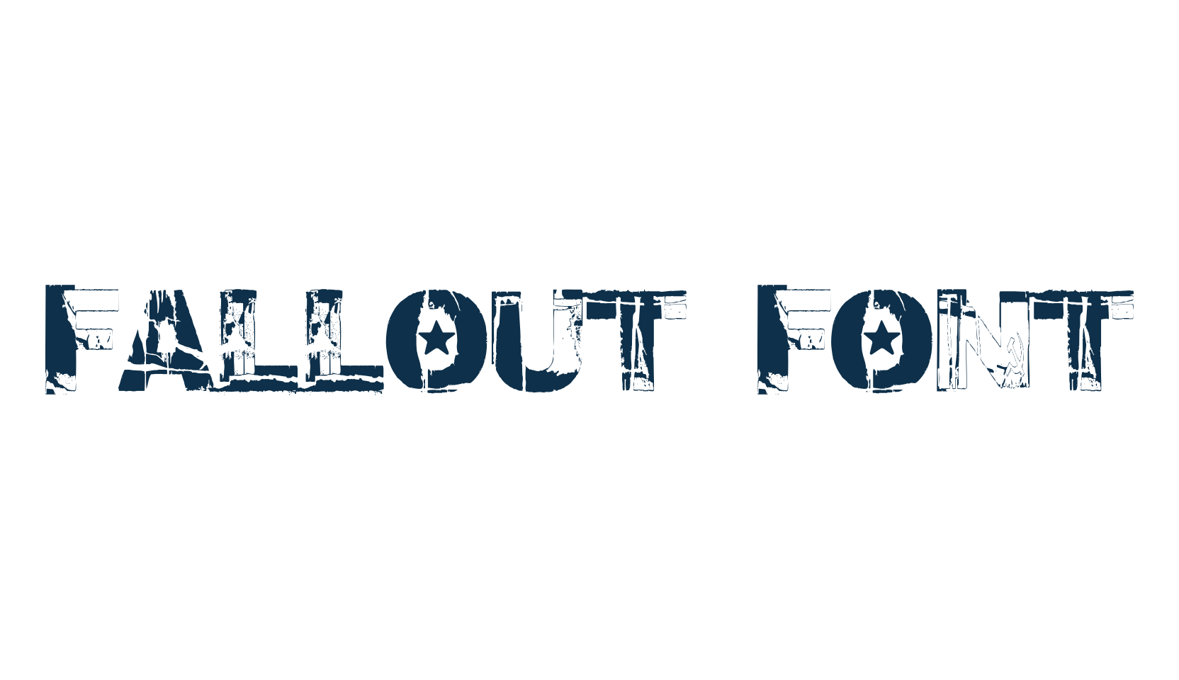 Fallout Font, fancy destroy decorative font preview