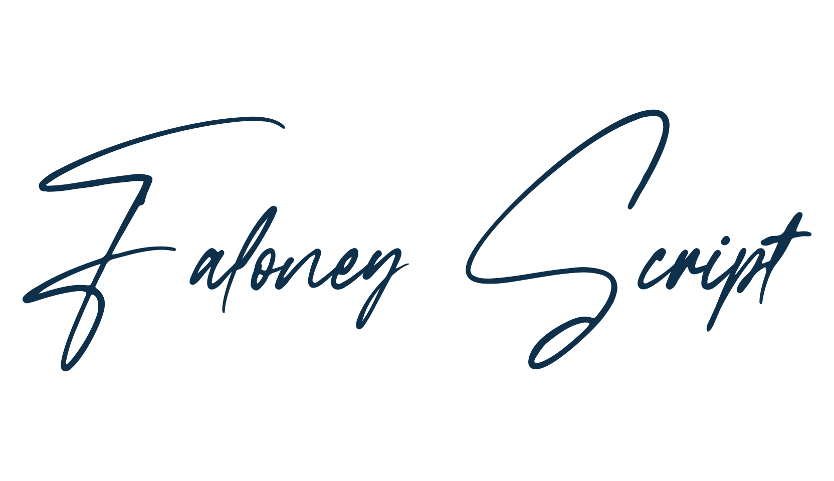 Faloney Script, script handwritten fancy decorative calligraphy font preview